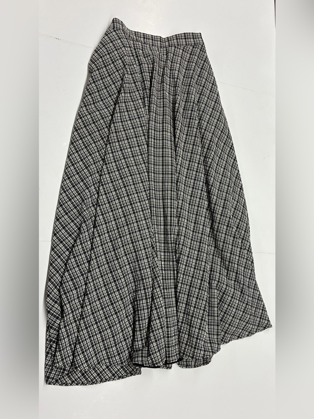 NEW Vince Camuto Black & White Plaid A-Line Skirt Size 6